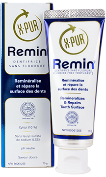 X-pur Remin, dentifrice sans fluorure, reminéralisant et réparateur - Remin