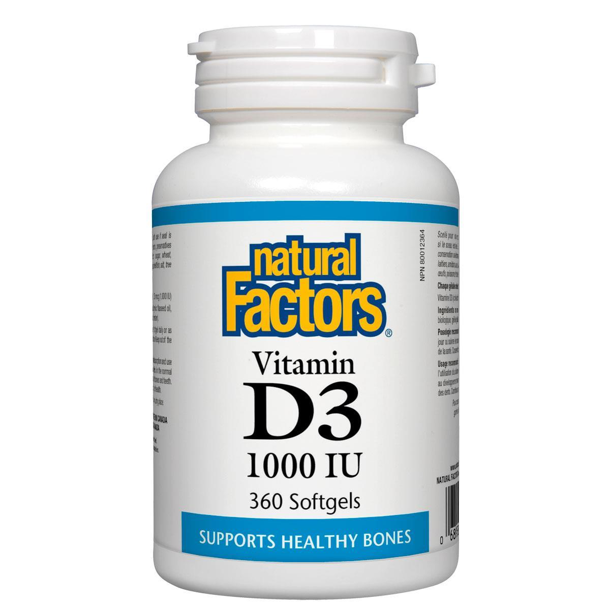 Vitamine D3 1000 UI - Natural Factors