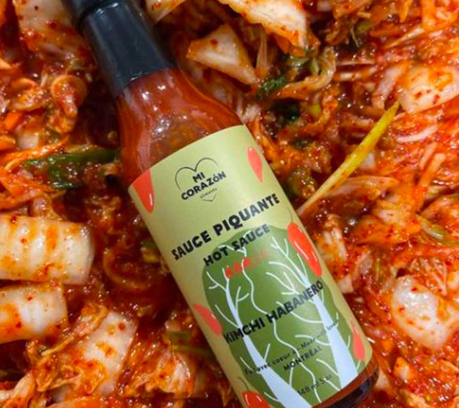 Sauce piquante kimchi habanero mi corazon