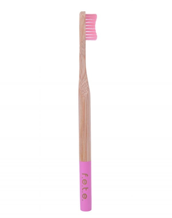 Brosse à dent en bambou - soft (rose) (adulte) - f.e.t.e