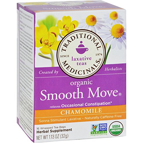 Thé bio Smooth Move pour le soulagement de la constipation, camomille - Traditional Medicinals