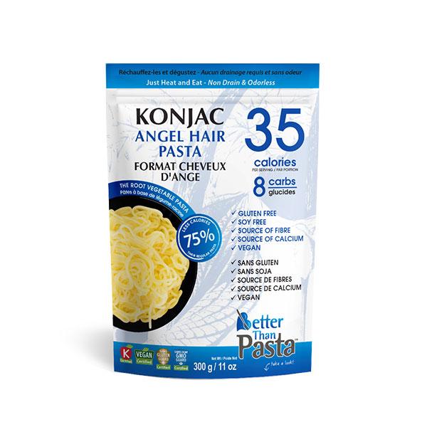 Pâtes de konjac au format cheveux d’anges - 35 calories - Konjac