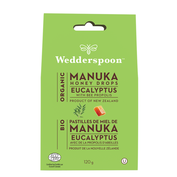 Pastilles de miel de manuka (eucalyptus avec propolis d’abeilles) - Wedderspoon