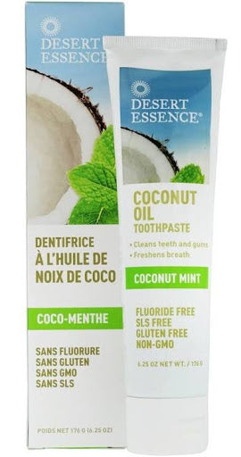 Dentifrice à l’huile de coco et menthe - Desert Essence