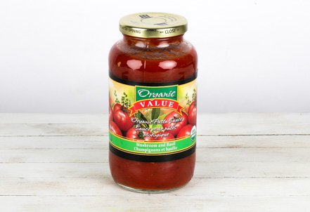 Sauce pour pâtes biologique ( Champignons et basilic) - Organic Value